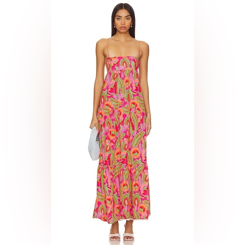 Show Me Your MuMu Women’s Long Weekend Maxi Dress in Paradise Palms Size XXL NWT